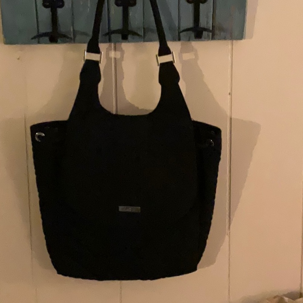 Vera Bradley, black quilted bag